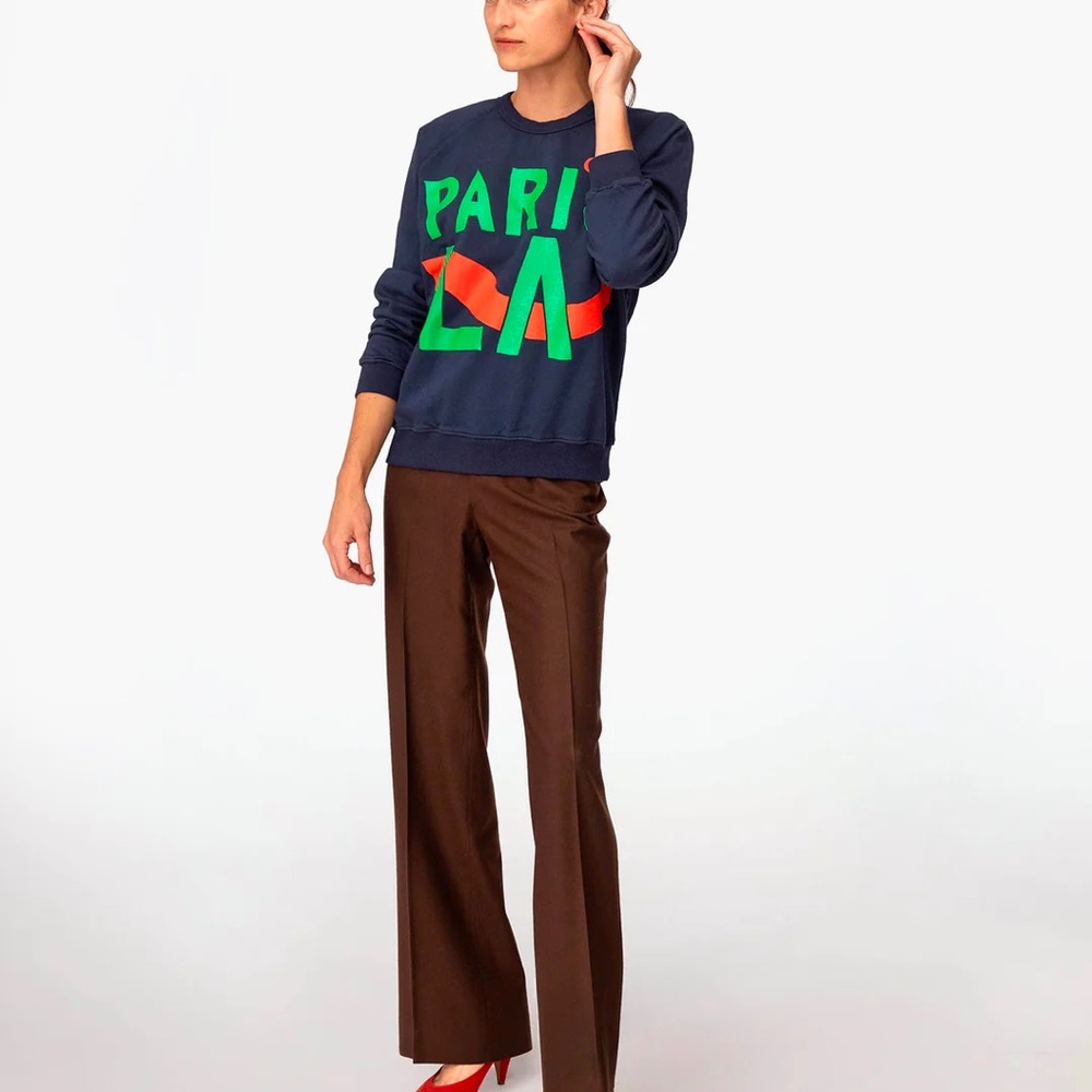 Clare V Navy Paris LA sweatshirt (M)
